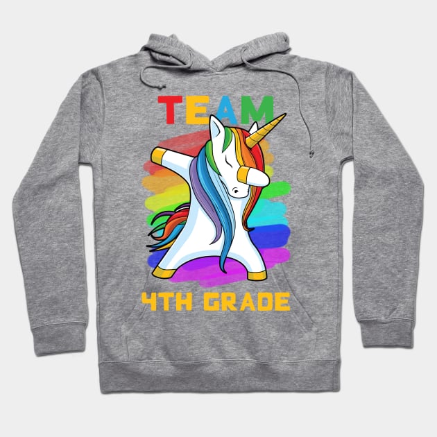 Team 4TH GRADE Unicorn Dabbing Gift Back To School Hoodie by johnbbmerch